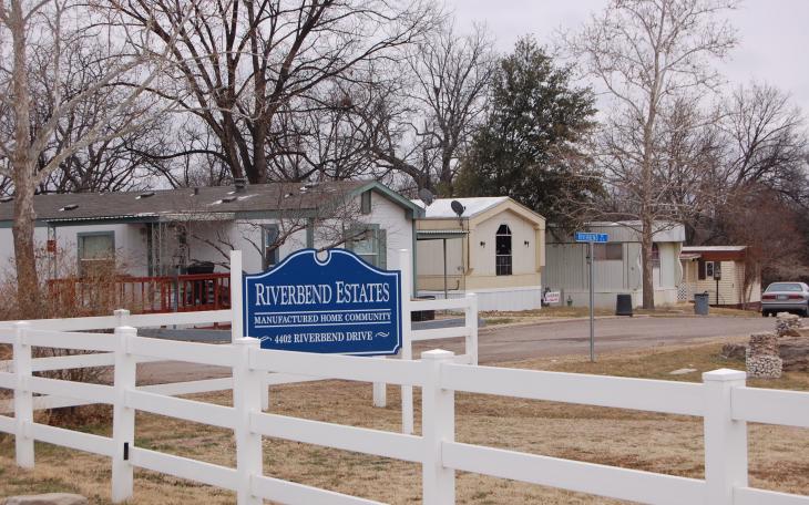 Riverbend Estates, a 'Manufactured Home Community' provides space for mobile homes, which are different in the mind of the City of San Angelo from the less permanent 'RV' parks. (LIVE! Photo/Joe Hyde)