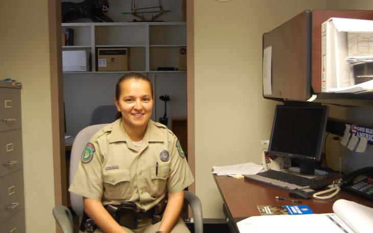 Tom Green County game warden Cynthia Aguilar says the best part of her job is the new experiences. (LIVE! Photo/Chelsea Schmid)