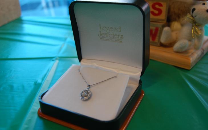 Mark Priest of Legend Jewelers donated this diamond to the annual United Way Diamond Draw. (LIVE! Photo by Chelsea Schmid)