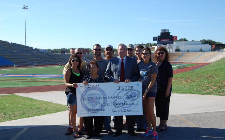 The SAPD raised $5,500 for COPS at the Law Enforcement Memorial Run. (LIVE! Photo/Chelsea Schmid)
