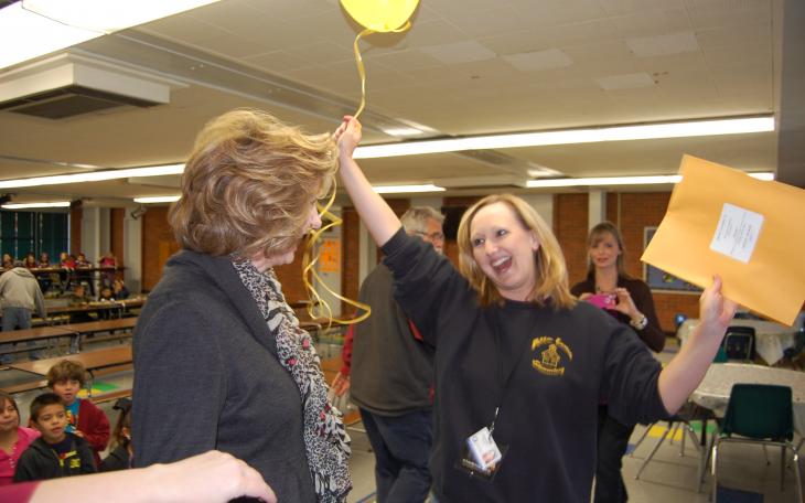 Sheri Pruitt won the campus grant for Alta Loma Elementary with her "Integrating Science Through Literacy Stations" project. (LIVE! Photo by Chelsea Schmid)