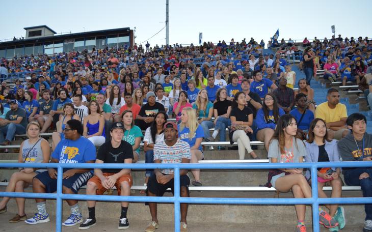 Crowds watched the homecoming game Saturday night (LIVE! Photo by Lauren Lopez)