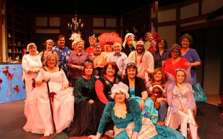 The cast of "Dashing Through the Snow" (Photo Courtesy of Angelo Civic Theatre)