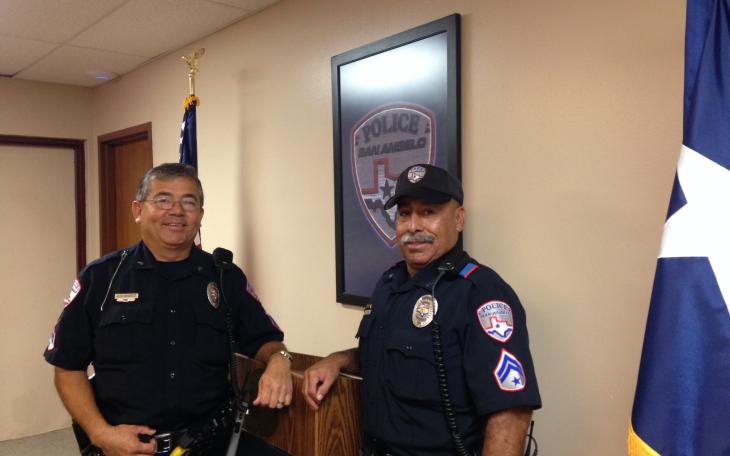 Willie Montez and Alfred Rios have been nominated as the SAPD's officers of the month. (LIVE! Photo/Chelsea Reinhard)