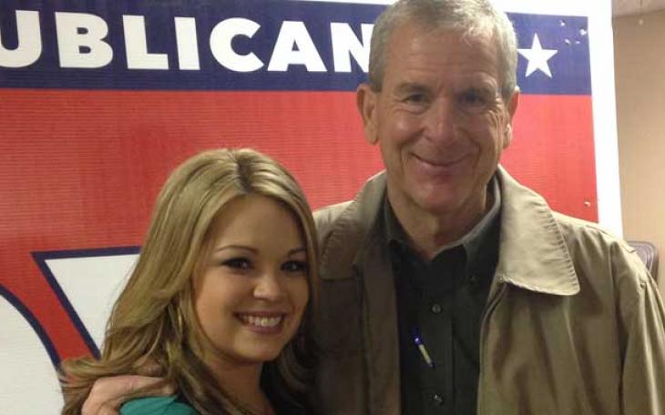 County Judge Steve Floyd and his wife Asyna. (LIVE! Photo/Joe Hyde)