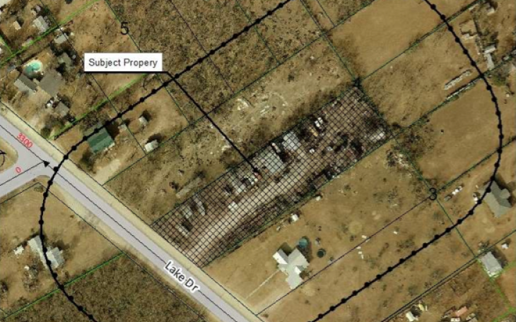 Location of the requestor's property. (Image courtesy of COSA)