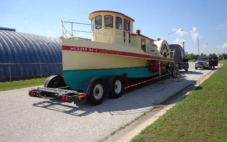 The Tule Princess loaded for the trip from Michigan to Texas. (Contributed/Mack Fox)