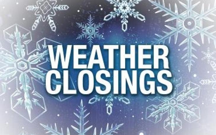 Winter weather will cause closings tomorrow.