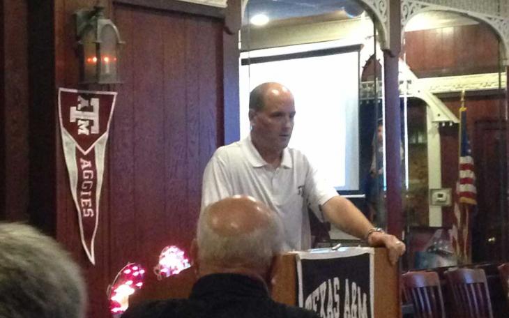 Offensive Line Coach J.D. Anderson from Texas A&amp;M University, (LIVE! Photo/Joe Hyde)