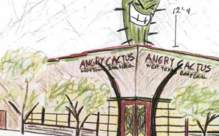 The proposed Angry Cactus sign. (Graphic from the City of San Angelo)