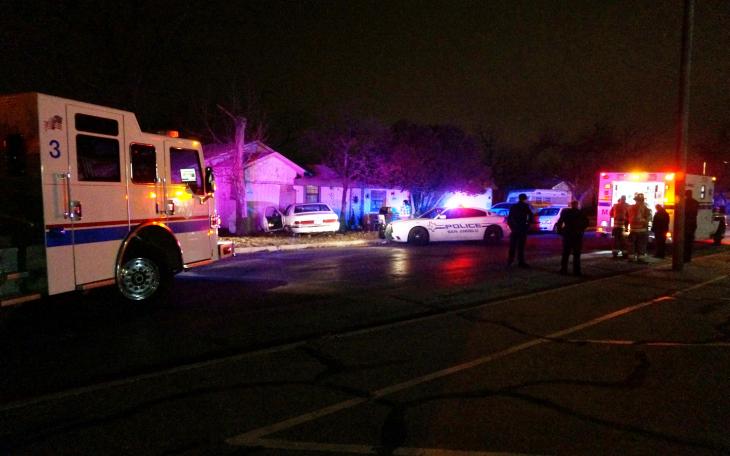 Buick vs. house on Friday, Dec. 19, 2014. (LIVE! Photo/John Basquez)