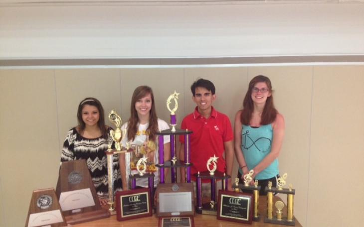 Congratulations to the Central high school band on another successful year.  Pictured with awards from this semester are:  Drum Majors:  Mireya Daniels, Natalie Glover, Nolan Sosa and Emily McClain.