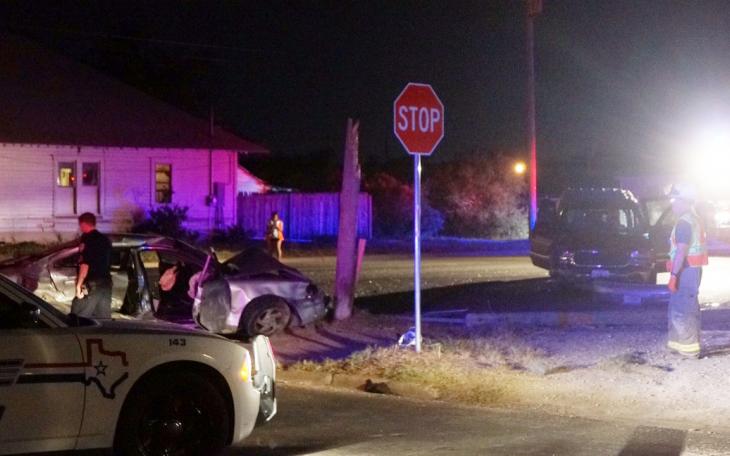 Crash at 19th Street and Marx on August 9, 2014. (LIVE! Photo/John Basquez)