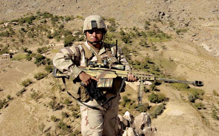 Staff Sergeant Israel Del Toro in patrol in Iraq, circa 2003. His friends call him "D.T." (Contributed photo/US Air Force)