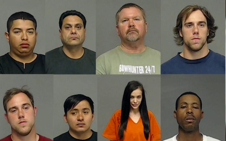 Florcinco Segura, Rodney Robles, Jimmy R Rickard, Brett Madison Rasberry, Brent Lee Rasberry, Eduardo Resendez Chavez, Kristen Louise Moore and William Earl Lavizzo. (Photo/TGCJ)