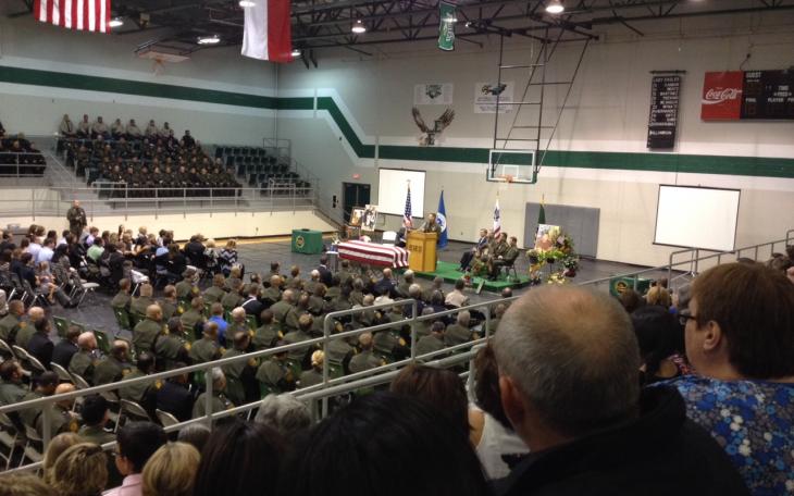 The memorial service for Border Patrol Agent Tyler R. Robledo. (Contributed photo)