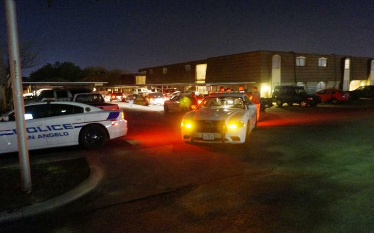 The scene at The Bellagio Apartments last night. (LIVE! Photo/John Basquez)