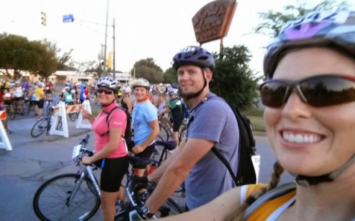 A group of four set out for cycling in San Angelo. (Photo/HEB Community Challenge)