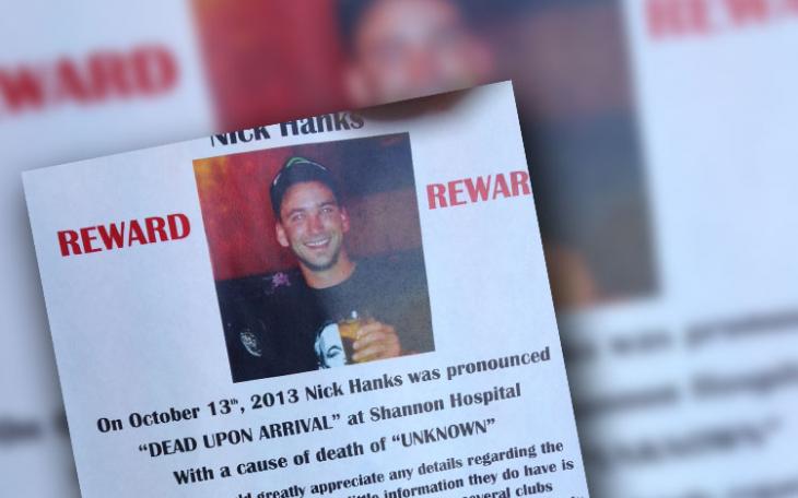 Flyers seeking information pertaining the night of Nick Hanks' death have been distributed throughout San Angelo by his family. (Photo courtesy of a reader)