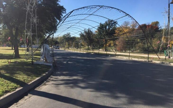 Christmas Tour of Lights Tunnel on the Concho River