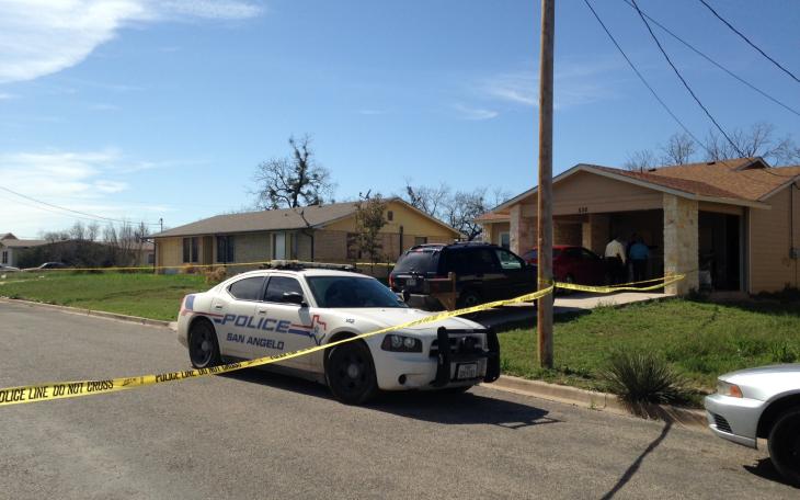San Angelo police are investigating shots fired in the direction of this home in the 500 block of W. 16th Street on March 24, 2015. (LIVE! Photo/Chelsea Reinhard)