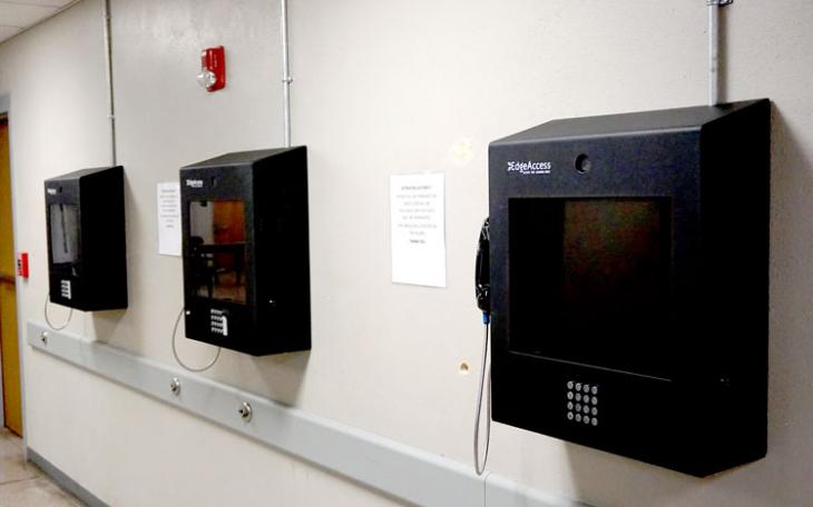 These video visitation units are in the Tom Green County Jail lobby and in the jail cells. (LIVE! Photo/John Basquez)