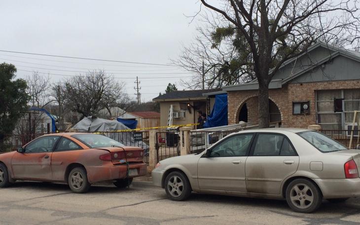 The crime scene in the 1700 block of Pope St. (LIVE! Photo/John Basquez)