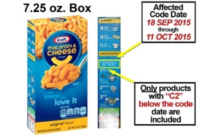 Kraft has recalled over 200,000 cases of Macaroni and Cheese due to metal bits found in boxes. (Image/Kraft)