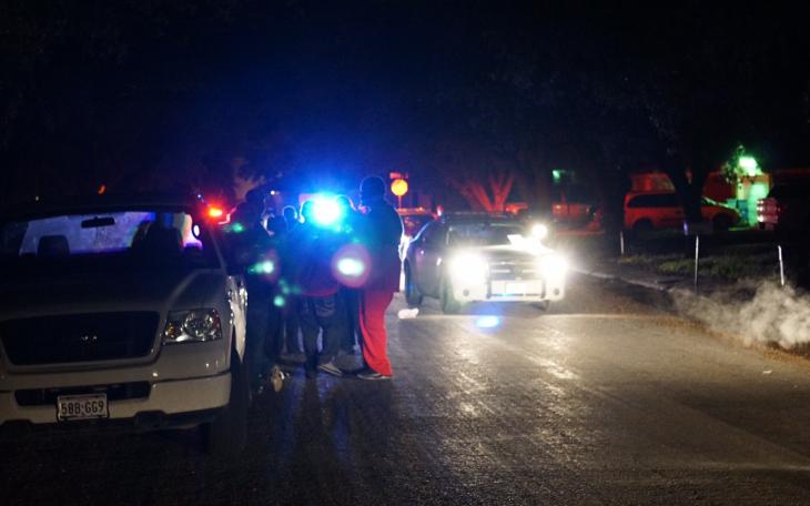The scene of the hit-and-run just after 6 a.m. Sunday morning, on Westwood Dr. (LIVE! Photo/John Basquez)