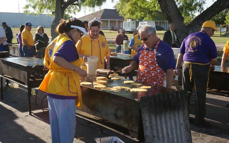 All-you-can-eat pancakes at the annual Frontier Days at Fort Concho was a fundraiser for th Lion&amp;#039;s Club. (LIVE! Photo/Amanda Henson)
