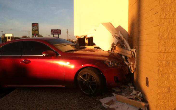 A rollover on Cox in San Angelo on May 22, 2014. (LIVE! Photo/John Basquez)