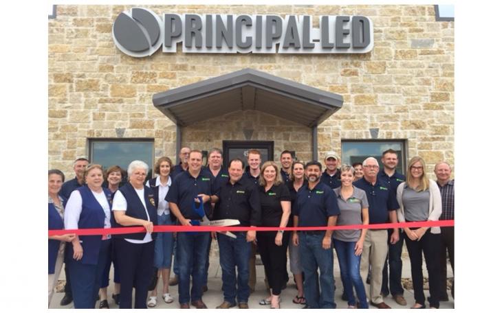 Blake &amp; Bryant Vincent, owners of Principal LED with the Chamber's Concho Cadre. (Contributed/San Angelo Chamber of Commerce)