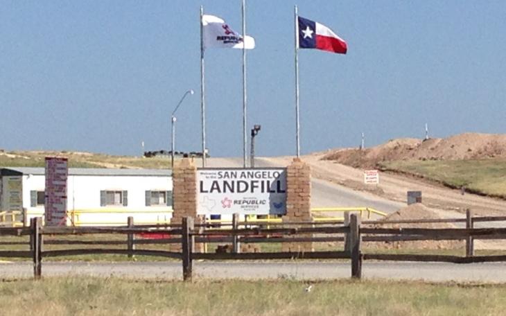 The Republic Services sign at the San Angelo landfill. (LIVE! Photo/Joe Hyde)