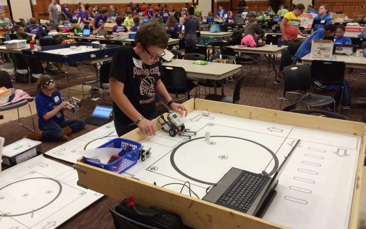The robotics competition at Angelo State University. (LIVE! Photo/Joe Hyde)