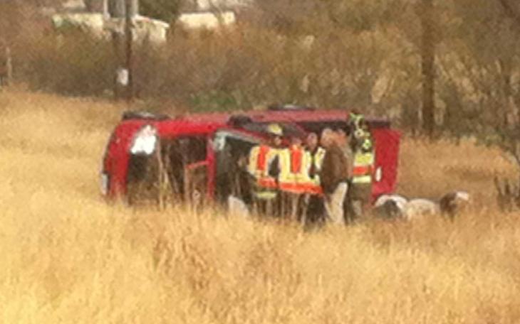 The F-150 in the rollover crash on U.S. 67 on Dec. 11, 2014 (LIVE! Photo/MattMcDaniel)