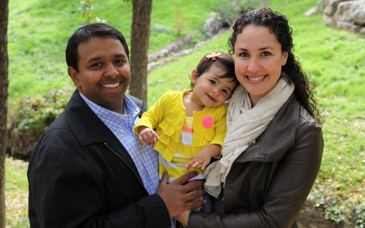 Dr. Samia Benslimane and her husband and daughter. (Photo courtesy of Shannon)