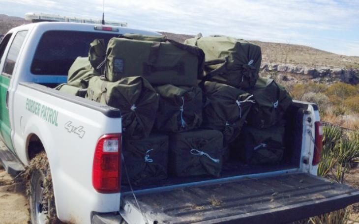 A pickup full of pot seized by border patrol agents on Jan. 16, 2015. (Contributed CBP)