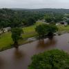 Camp Mystic is seen along the banks of the Guadalupe River in Hunt on July 5, 2025.