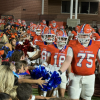 The Central Bobcats walk onto the field before their game against Frenship on Thursday, Nov. 6, 2025. Ethan Boyd (75) leads the way.