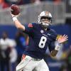 Former Stephenville quarterback Jarrett Stidham fires a pass for Auburn University.