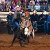 Angelo State's Sam Lewis won the tie-down roping title in the finals of the San Angelo Rodeo on Friday, April 17, 2026.
