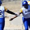 Angelo State's Tatianna Trotter and Zoey Sifuentes