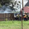 A travel trailer caught on fire Tuesday afternoon at a residence in San Angelo.