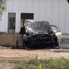 A vehicle became fully engulfed in flames Thursday afternoon on the north side of San Angelo.