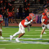 San Angelo Central's Riley Oines rushes the passer in a 2025 game against Midland Lee.
