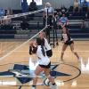 The TLCA and Bronte volleyball teams play during the 2026 Nita Vannoy Memorial Tournament.