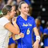 Angelo State volleyball players (from left) Allie Duitsman and Madi Parrish are shown during the 2026 season.