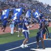 Lake View quarterback Chris Alvizo (7) and Andrew Young (3) celebrate a touchdown against Snyder on Friday, Sept. 4, 2026.