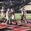 The Ballinger Bearcats celebrate after Malachi Bentley's touchdown against Colorado City (LIVE! Photo: Paul Harris)