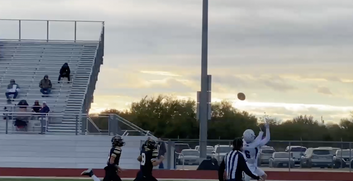 Hornet Playmaker Bo Marrow Hauls in a Touchdown Against Jonesboro.